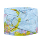 Inflatable globe map ball folded with valve top and colorful printed map
