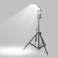 Portable tripod outdoor light with adjustable head and hanging cable cords