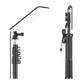 Tripod work light front and side view with white panel head and black pole