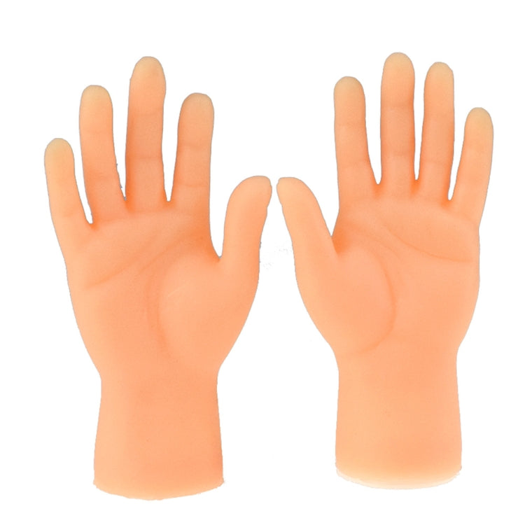 Pair of orange silicone cat massage gloves with five finger cots, front view