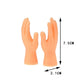 Orange silicone cat massage gloves size diagram: 7.5 cm tall, 2.1 cm wide