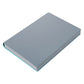 A5 soft leather notebook with blue-gray cover and thick stitched binding