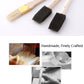 Paint brush set with light bristles and black foam brushes