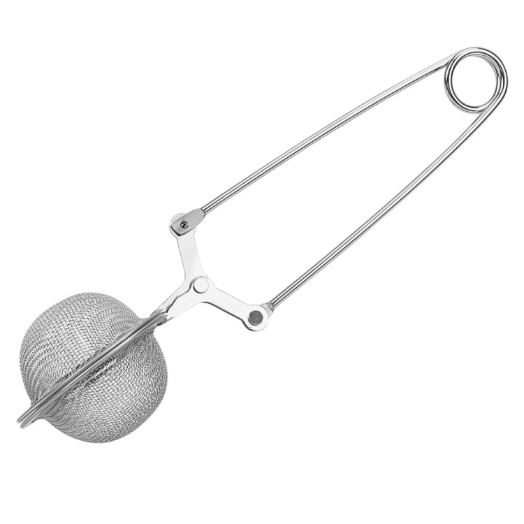 Stainless steel sphere mesh tea strainer pair with hinged handles