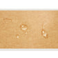 Close-up of brown cardboard surface with glossy droplets for water resistance