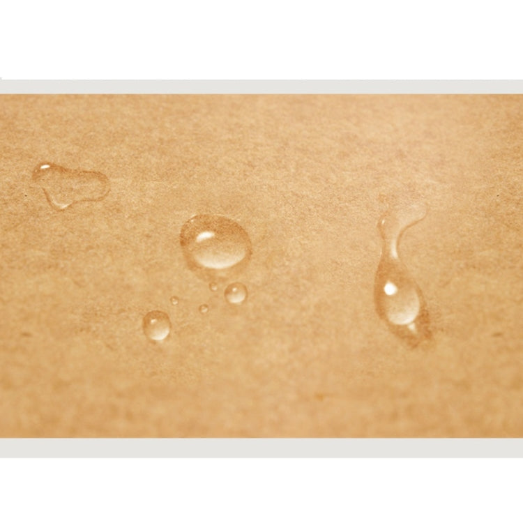 Close-up of brown cardboard surface with glossy droplets for water resistance