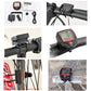 Bicycle speedometer display with mounting bracket and attached sensor wiring