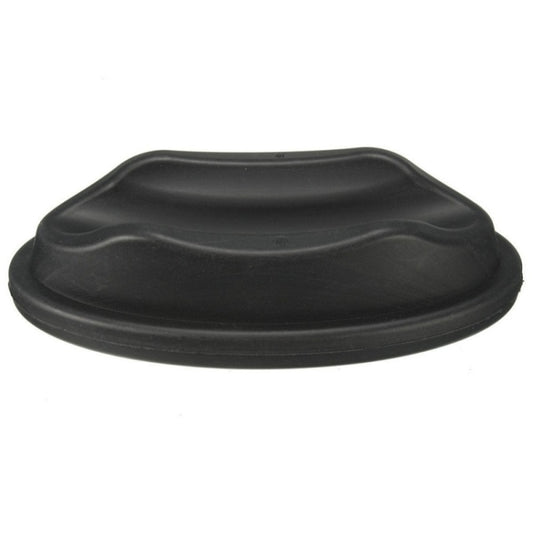 Black front wheel fixing platform mat accessory, wide top surface with molded channels