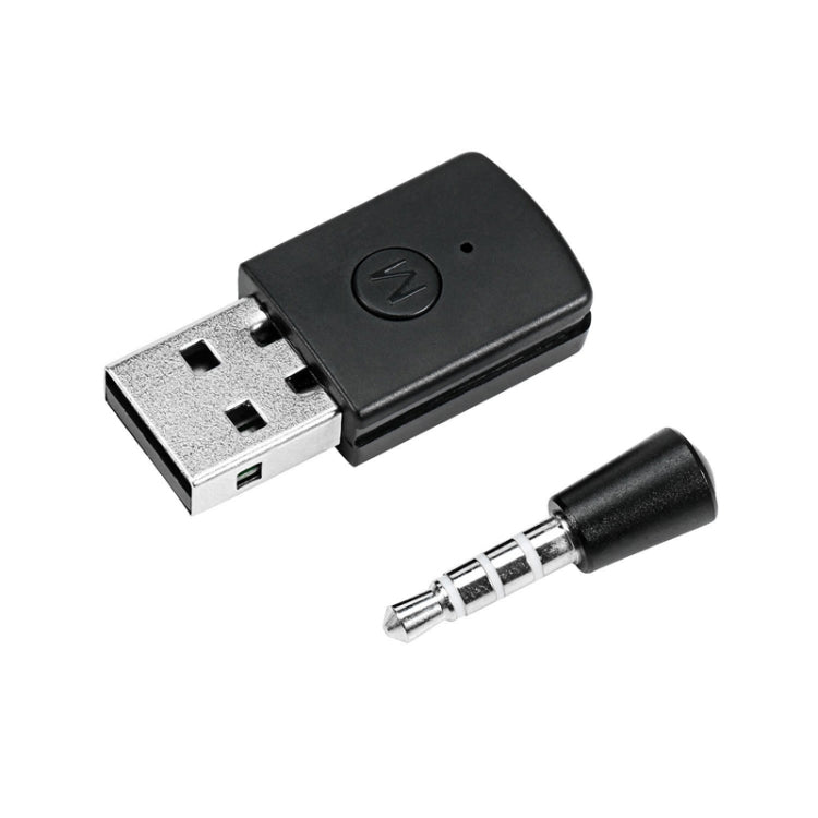 USB Bluetooth receiver adapter with 3.5mm audio plug, black
