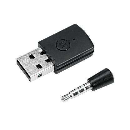 USB Bluetooth receiver adapter with 3.5mm audio plug, black