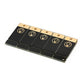 Pack of mini black USB LED keychain light boards with gold hanging holes