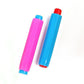 Dustless chalk sticks, pink and blue with colored end caps