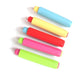 Stacked dustless chalk sticks in blue, yellow, red, pink, and green with caps
