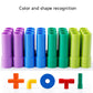 Plastic pipe building blocks set with colorful tubes and small connector pieces
