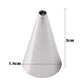 Single stainless steel cake decorating nozzle tip, measured size 1.8cm x 3cm