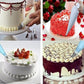 Cake decorating nozzle set used on cakes with different piping styles and colors
