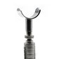 Rotary leather carving knife handle with threaded joint and textured finger rest
