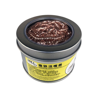 Soldering iron tip cleaner tin with copper wire cleaning sponge ball