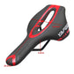 YAFEE mountain bike saddle black with red trim and size markings 29.0 x 14.5 x 5.0 cm
