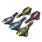 Set of YAFEE mountain bike saddles with mixed yellow, blue, red, and green oval cutouts