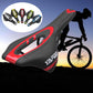YAFEE mountain bike saddle black with red oval cutout and bold side stripe