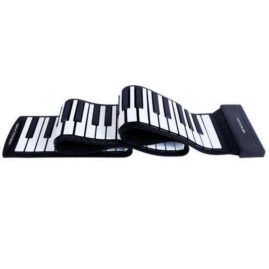 Foldable 88-key MIDI keyboard, rolled black frame with white and black keys