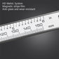Stainless depth gauge ruler with metric and inch measurement markings