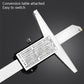 Depth gauge conversion table attached to ruler with inch/mm switching mechanism