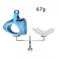 Cat chest harness with leash, light blue harness with 67g weight shown