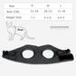 Dark gray cat chest harness with two leg openings and leash clips
