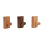 Wood wall coat hooks set with rounded pegs in light and dark finishes