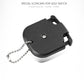 Black square golf stroke counter with clip mount and metal chain