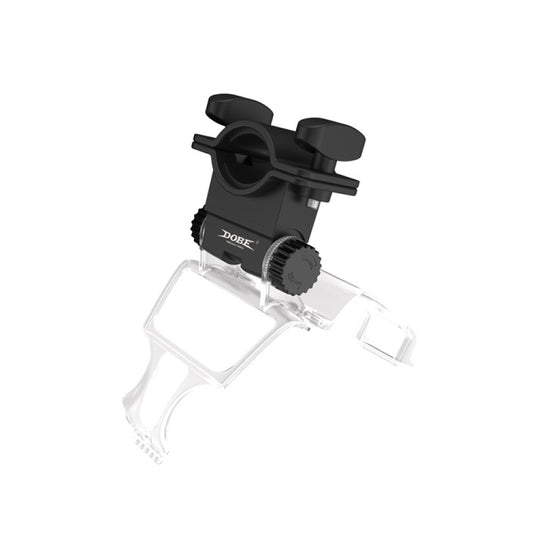 Compact black clamp phone holder clip with adjustable ring mount for controller