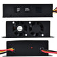 XUYUAN converter back panel with dual fans and side ports, black metal chassis