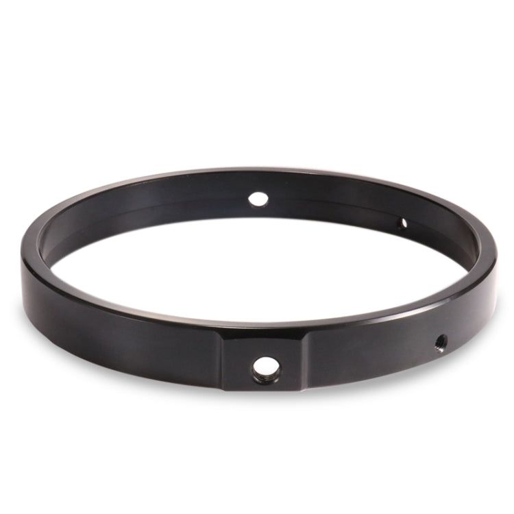 Black motorcycle headlight mounting ring bracket