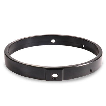 Black motorcycle headlight mounting ring bracket