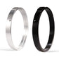 Silver and black headlight mounting rings, side profile view