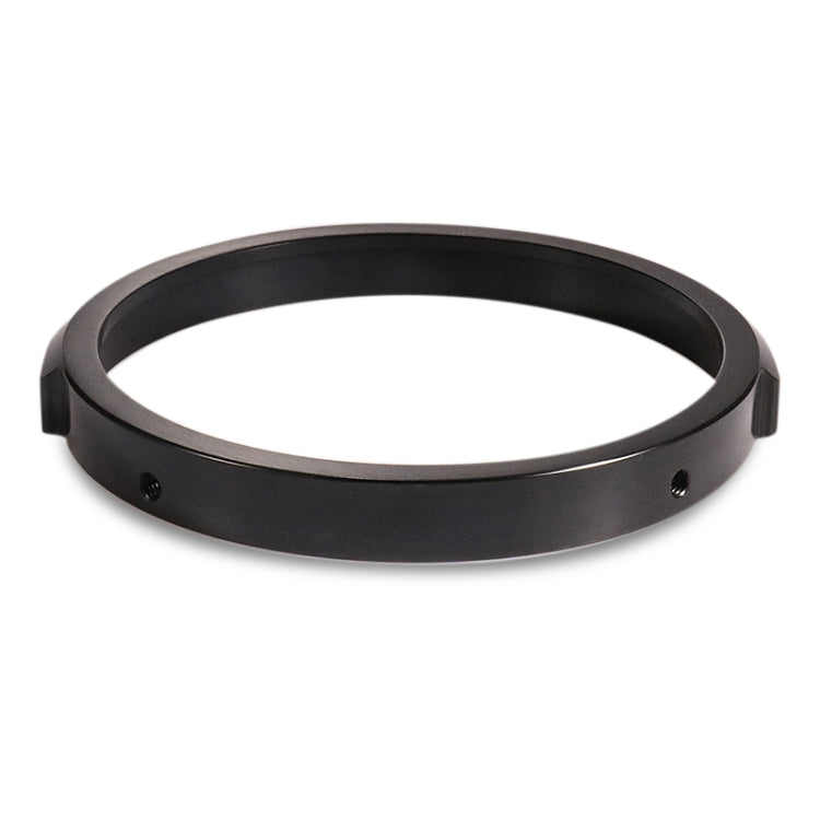 Black 5.75-inch round motorcycle headlight ring with mounting tabs