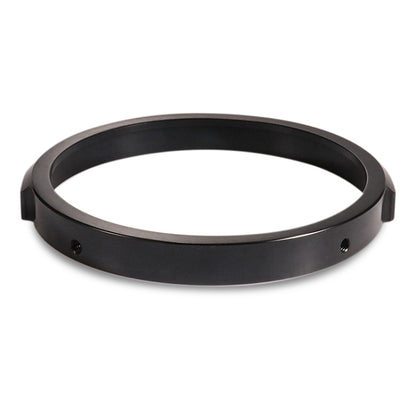 Black 5.75-inch round motorcycle headlight ring with mounting tabs