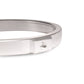 Silver motorcycle headlight ring with side mounting screw hole