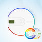 White pill box timer with rainbow edge ring and small LCD display window