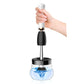 Electric makeup brush cleaner with splash-cleaning cup while brush is in use