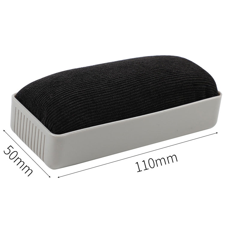 Black felt whiteboard eraser with white frame, 110mm x 50mm