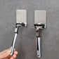 Bathroom razor hooks with two stainless slots holding razors