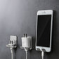 Stainless steel razor hanger set with mounting plate and dual hook slots