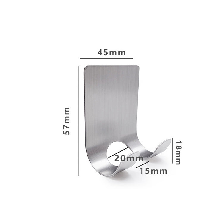Stainless steel razor hanger dimensions: 45mm wide, 57mm tall, 20mm slot