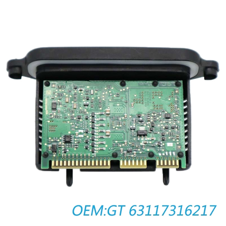 LED driver module circuit board in black casing, marked OEM:GT 63117316217