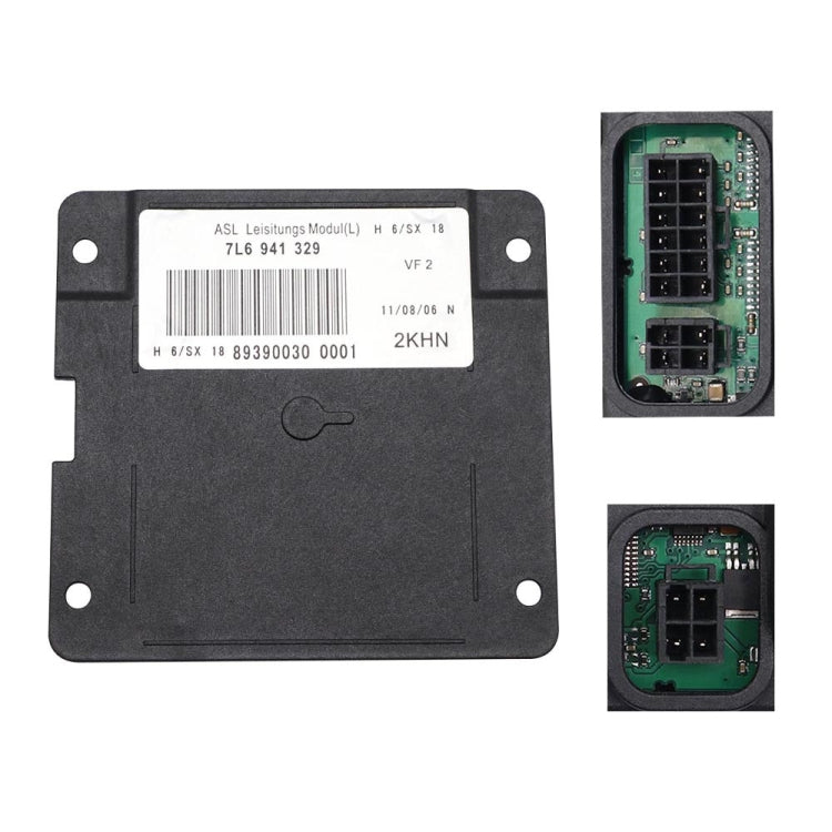 AFS headlight turning control module with front housing and exposed connector board details