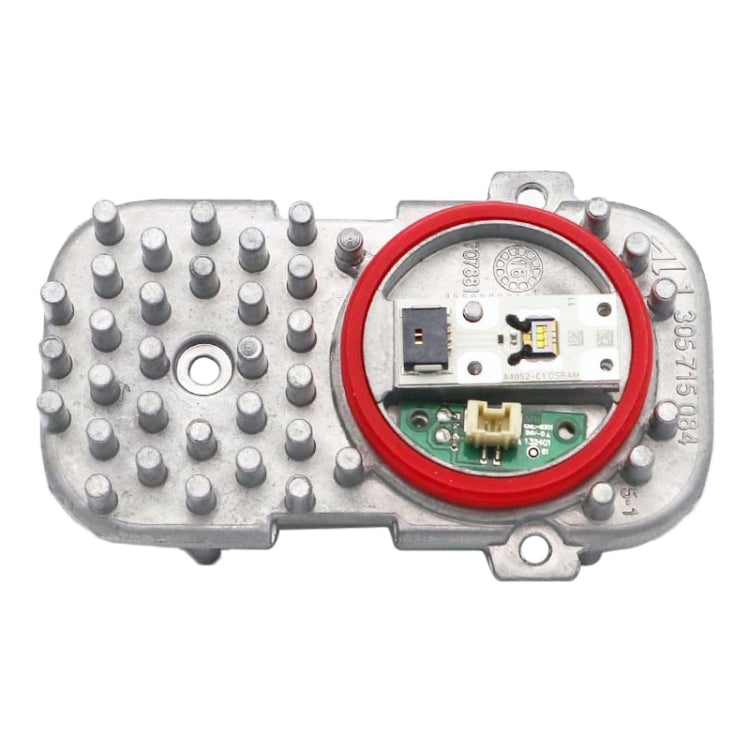 Car LED light control module with red circuit ring and electronic connectors