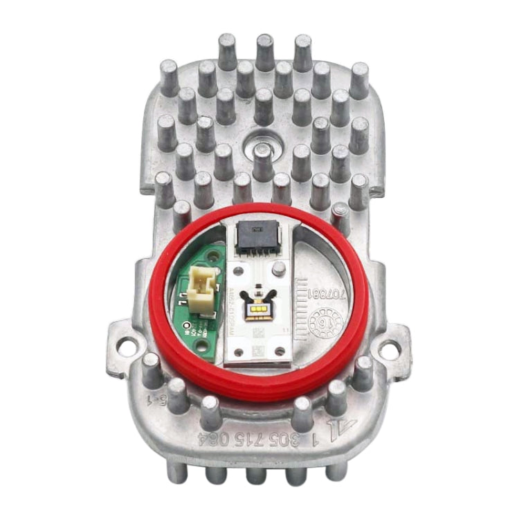 Car LED light control module with green circuit board and white socket ports